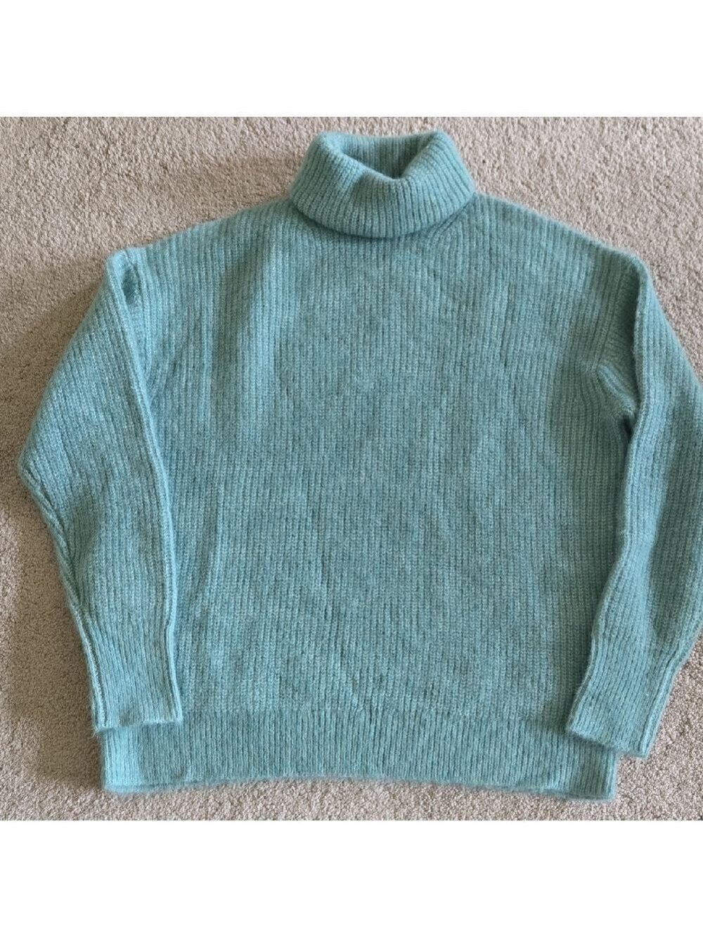 J. Crew Aqua Cowl Neck Sweater